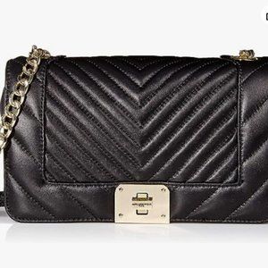 Karl Lagerfeld Paris Lara Black Shoulder Bag